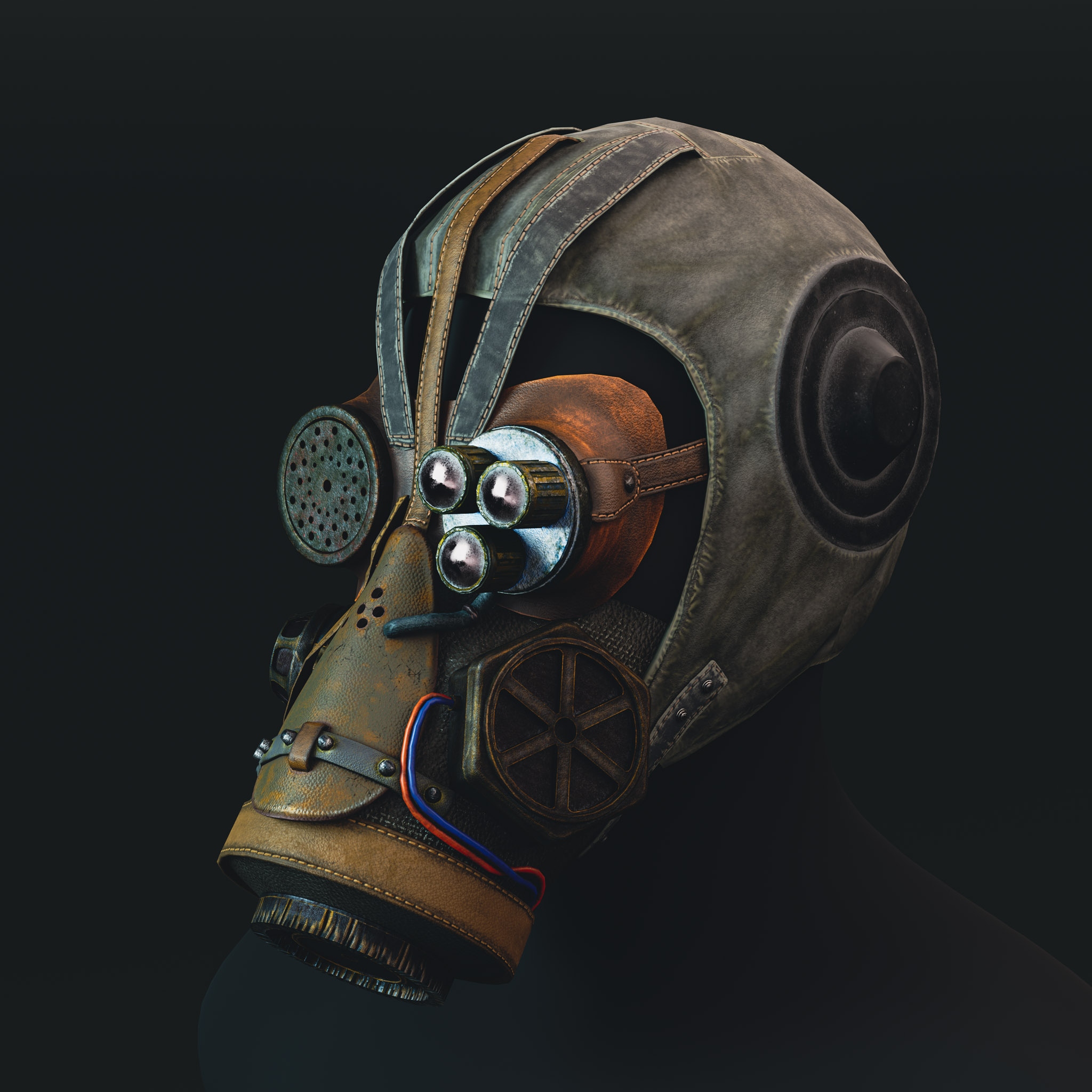 Post-apocalyptic Helmet Unity Asset | Portfolio | Anomalia-artist